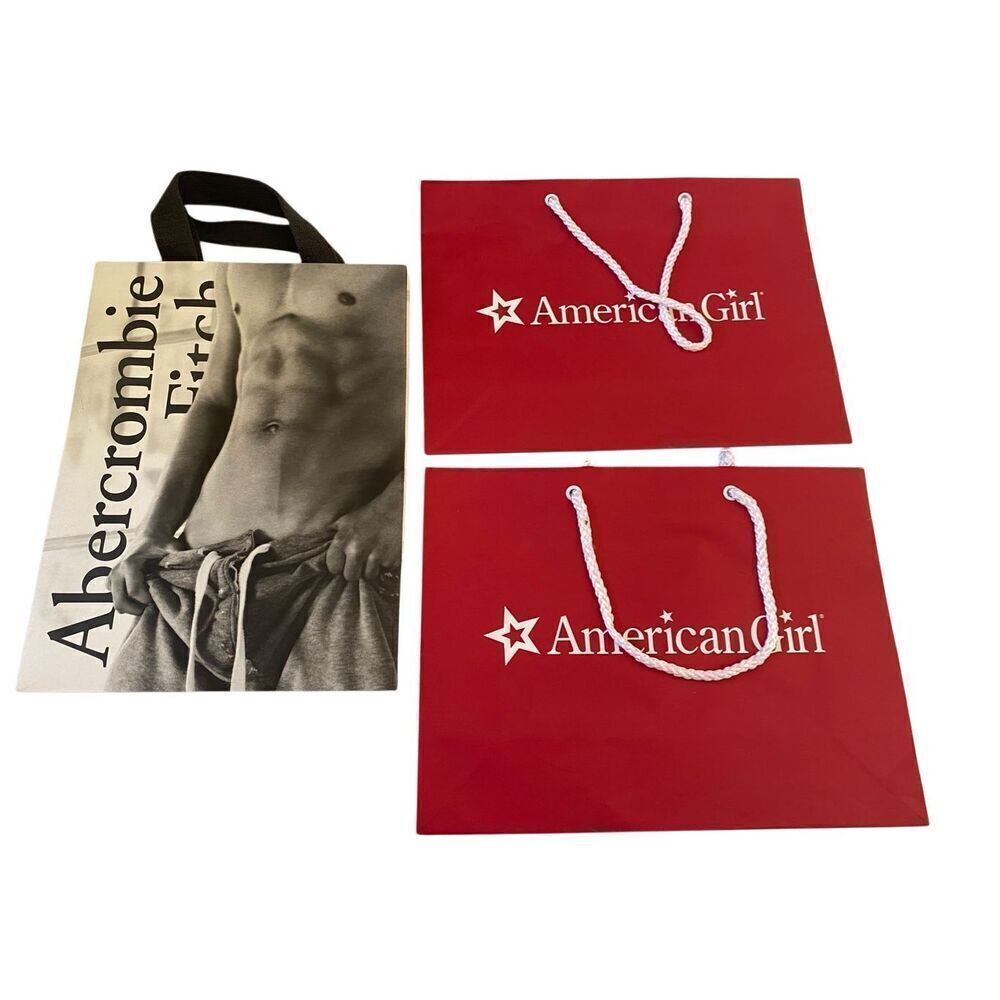 Lot Of 3 Shopping Bags American Girl Abercrombie Gift Designer